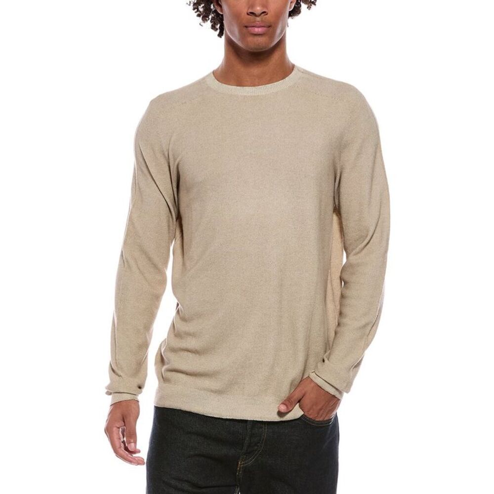 Slowear Mens  Knit Crewneck Sweater, Tan